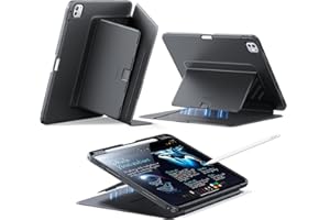 ESR Cover per iPad Pro 11"(M5/M4) 2025/2024, Supporto Verticale, Diverse Angolazioni di Supporto, Custodia Ultra Stabile per iPad Pro 11 con Porta Pencil, Serie Flip, Nero
