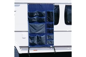 ‎YOUR GEAR your GEAR Caravan Organizer – Hängeregal/Hakenleiste für Wohnwagen 45-140 cm | Varianten Pocket, Shoe, Tablet, Wide, Mesh, Hook | Camping Aufbewahrung 4-12 Fächer (Tablet | 140 x 85 cm | 12 Fächer)