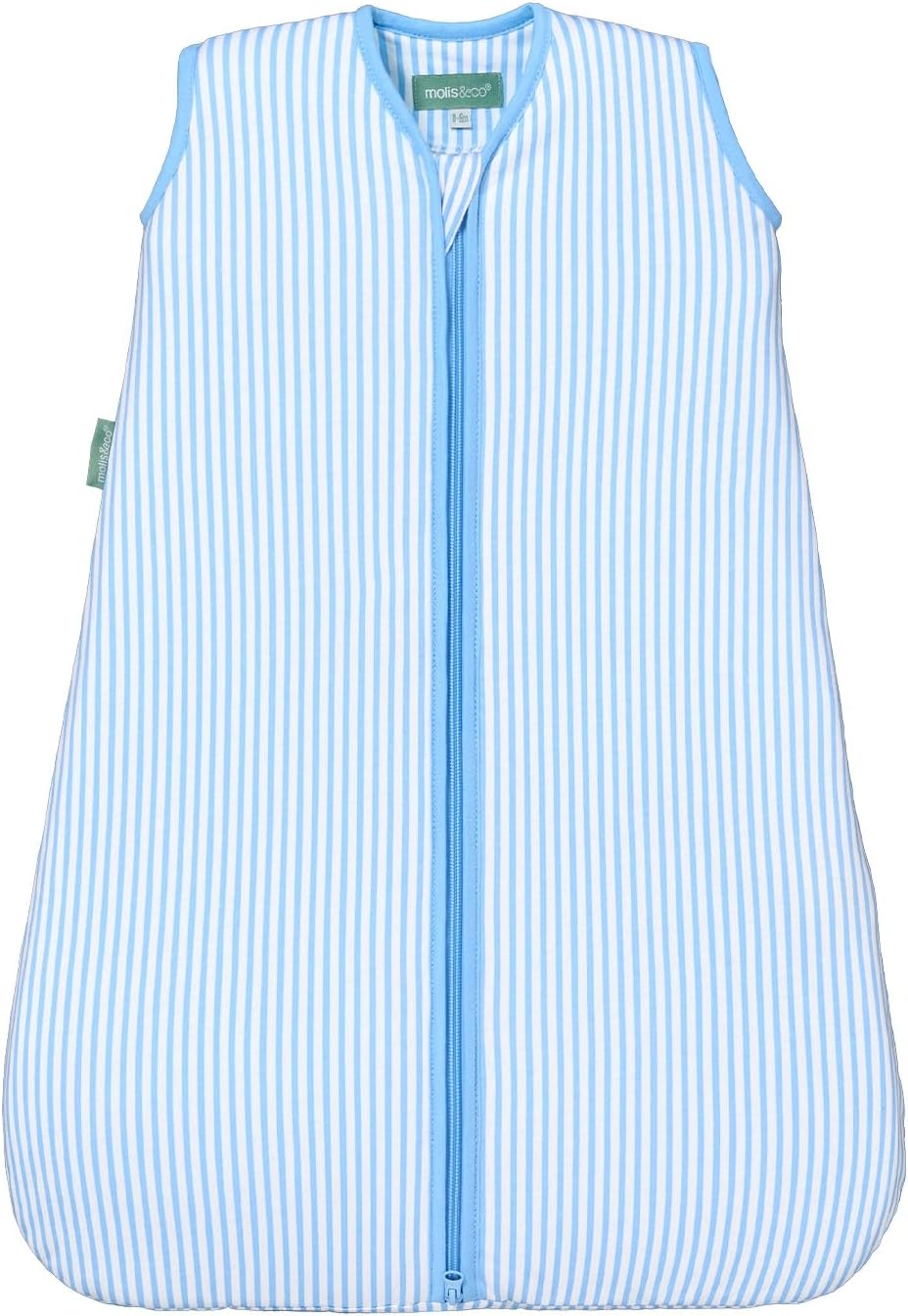 molis&co - Saco Dormir Bebé TOG 1-85 cm (6-18 Meses) - Primavera y Otoño sin Mangas - Saco de Dormir Bebe para Niños Niñas (Unisex) - 100% Algodón (Oeko-Tex) - Sailor Blue