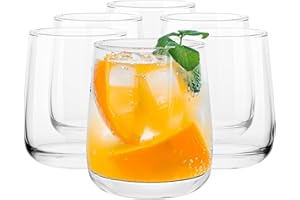 TREND FOR HOME Verre a Eau Verre Soda Verre à Gin Tonic | 300 ml | Lot de 6 | Verres à Soft Drink Jus Transparent Verre Cocktails Gobelet | Sécurité au Lave Vaisselle | Collection Emma