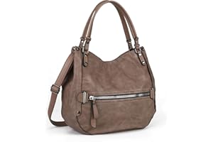 Gladdon Hobo Bags for Women, Ladies Multi Pockets Top Handle Handbags, Vintage Cross-body Shoulder Satchel, Soft Leather Messenger Purse