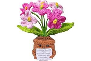 mobumeia Pocket Hug Positive Blumen, Positive Kreative Strickwolle Vergissmeinnicht-Blumen, Mutmacher Geschenk, Beste Freundin Lustige Geschenk für Familie Freund Patient