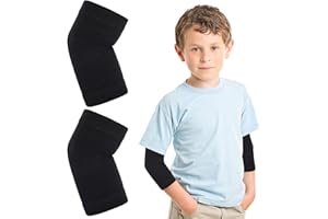 WLLHYF Coudière de compression en nylon pour enfants - Genouillère de compression pour enfants - Coudière pour garçons et filles - Pour le basket-ball, le volleyball - Taille M