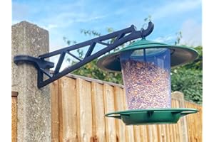 HowseHold Hanging Bird Feeder Brackets for Concrete Fence Posts [ 2 Pack ] Bird Feeders Hanging Station from Concrete Fence Posts NO Drilling (2 Concrete Post Brackets)