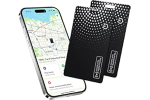 TIMU 2025 Bluetooth Tracker Smart Finder (iOS Only) for Apple Find My, Wallet Tracker iPhone Card, 1.6mm Ultra-Slim, IP68 Waterproof, Air Tag Card for Wallet, Passports, Luggage，2 Pack