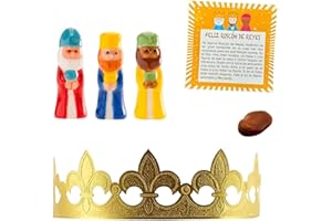 GLOTOMANIA SL SET ROSCON - 1 CORONA ORO, 1 REY PORCELANA, 1 HABA Y 1 TARJETA