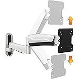 RICOO Uchwyt ścienny do monitora PC z regulacją wysokości, sprężyna gazowa, wychylny, do ekranów 15-33 cali, uchwyt ścienny S