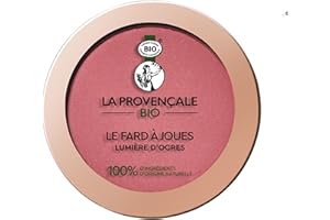 La Provençale Bio - Le Fard à Joues Lumière d'Ocres Certifié Bio - Blush Effet Bonne Mine - Pour Tous Types de Peaux - Teinte : Rose Faïence (02)