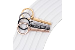 OTISOF CREATIONS Personalised Engraved Keyring, Custom made bar Keychain, Customisable Text, Personalised gift, Christmas gif