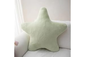 champracer Kissen Stern Plüschkissen, Kuschelkissen Kinder, Weiche Flauschige Sternform Zierkissen, Stern Wurfkissen für Mädchen & Jungen Zuhause Schlafzimmer (grün,18 cm)