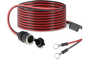 WEISS - MORE POWER + Cavo accendisigari da 12V per auto da 3,5 metri con presa accendisigari Presa per auto con capicorda ad anello per il collegamento alla batteria dell'auto [16 AWG / 15A / 12V / 24V] da WEISS