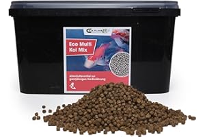 Carpline24 Eco Multi Koi Mix 2,5 kg 6 mm - Hochwertiges Koifutter mit Astaxanthin, Proteinreiches Fischfutter Farbenprächtige Teichfische