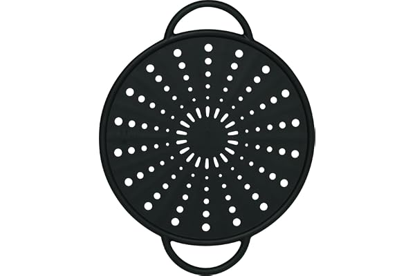 Emsa SMART KITCHEN Couvercle anti projections, passoire, en silicone 26 cm anthracite