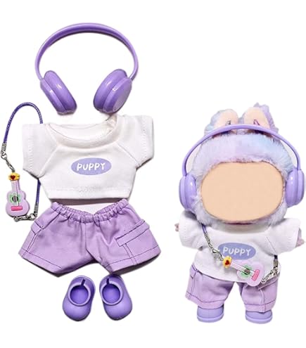 Ensemble De Vêtements De Poupée, Tenues Kawaii Pour Poupées En Peluche De 17 Cm, Accessoires De Fournitures Pour Robe D'été, Jupe Mignonne Avec Chapeau De Paille, Bouteille D'eau Pour Présentation Et