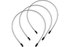 WILLBOND 3 Pack Unisex Hair Band Metal Headband Black Head Band Spring Wavy Nonslip Men Women Sports Fashion Headwear (Small Spring)