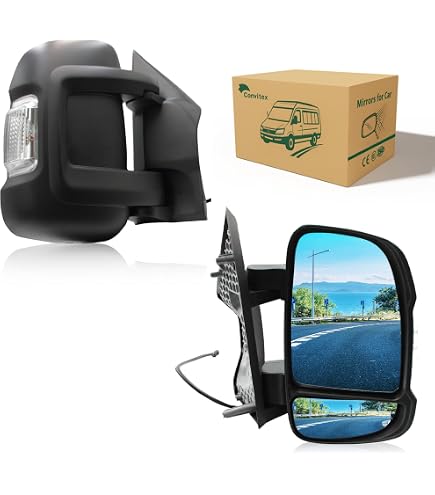 AG Automotive Left Manual Long Exterior Mirror For Fiat Ducato 244 (735318854) – Black