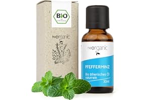 NeoOrganic® BIO Pfefferminzöl (Mentha Piperita) | frischer, starker Duft | 100% naturreines ätherisches BIO-Öl | 30ml | Peppe