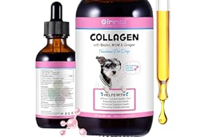VFJVLVDG Collagen for Dogs - Collagen with Biotin, MSM & Ginger - Liquid Collagen for Dogs - Itch Relief for Dogs - Collagen Supplement for Dogs - Collagen Dogs - 2 fl oz - Bacon Flavor