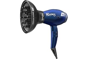 Parlux Pack Alyon con diffusore MagicSense. Asciugacapelli Professionale con Ioni negativi. Potente e Leggero. Made in Italy. Colore Blu notte