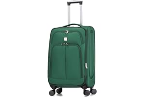 ATX LUGGAGE EST. 1991 ATX Luggage 24" Medium Suitcase Softshell Hold Check in Expandable Durable Lightweight 4 Dual Spinner Wheels and Built-in 3 Digit Combination Lock (Green, 73 Liter)