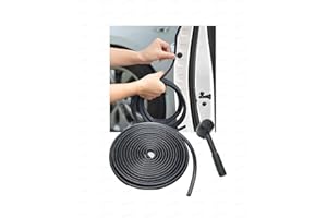 JHCHAN Universal Car Door Edge Protector w Hammer | Auto Anti-Scratch Edging Rubber Trim Stripe Guard | Weatherproof & Self-Installing (Black,5M)