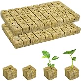 FuYelng 100 Pieces 1 x 1 inch Rock Wool Buckets Without Breathable Soil | Growing Cubes Hydroponic Propagation Wool Block Roc