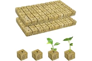 FuYelng 100 stycken 2,5 x 2,5 cm stenull odlingskuber bottenlös odling