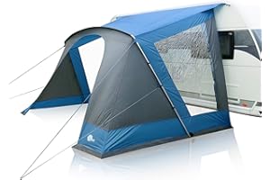 your GEAR Dach przeciwsłoneczny do przyczep kempingowych Sharki – 2 rozmiary o szerokości 330 lub 400 cm, głębokość 250 cm – UPF 50+ przedsionek do przyczep kempingowych lub kamperów z aluminiowym