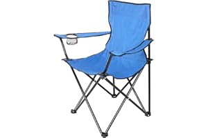 Edaygo Campingstuhl Faltbar Camping Stuhl, Klappstuhl Gartenstuhl, Belastbar bis 100 kg, Sitzhöhe 40 cm, mit Getränkehalter &