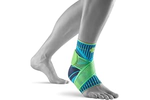 ‎BAUERFEIND Bauerfeind Sprunggelenkbandage „Ankle Support“ Unisex, 1 Sprunggelenk Bandage für Sport wie Fußball, Fitness oder Laufen, Kein Umknicken durch Knöchelbandage Links, Blau, M