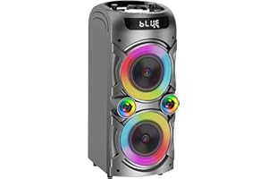 TYOTY Altoparlante Bluetooth portatile da 100 W Altoparlante wireless ad alta potenza TWS Accoppiamento stereo forte Bassi profondi Altoparlante per grandi feste con subwoofer Luce da campo a LED (Nero)