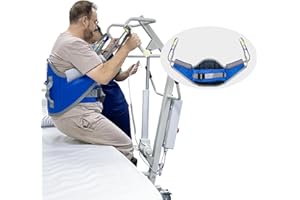 EZ Assistive Standing Hoist Sling, Sit to Stand Lift Sling with Back Support, Patient Transfer & Stand Aid Sling for Disabled Adults, Padded Lifting Sling, 500lbs Capacity (Medium)