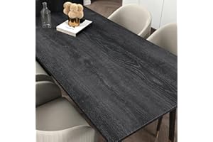 Yullpaper Vinilo Adhesivo Muebles Madera Vinilo Efecto Madera Negro Gris Papel Pintado Autoadhesivo Vinilo Encimera Cocina Madera Papel Pared Negro Gris Papel Adhesivo Muebles Armario 40cm x 200cm