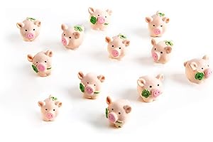 Logbuch-Verlag 12 Mini Glücksschweinchen Glücksbringer rosa 2 cm kugelrund Streudeko klein Silvester Neujahr give-Away Geschenk