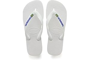 Havaianas - Brasil Logo, Iconic, Comfortable and Durable Flip-Flops, Straps with Brazilian Flag and Non-Slip Sole with Colourful Stripes, Adults Unisex