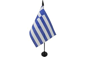 AZ FLAG - Tischflagge Griechenland - 15x10 cm - Griechische Tischfahne 10 x 15 Cm - Flaggen