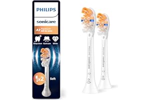 PHILIPS Sonicare A3 Premium All-in-One, testine di ricambio originali, bianco, confezione da 2, HX9092/87, Nuovo, 2 Testine
