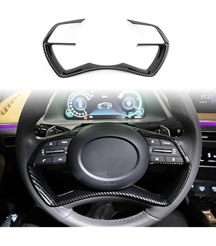 Carbon Fiber Look Center Console Trim For 2020-2024 Hyundai Sonata - Easy Install, US Stock 4 thumbnail image