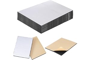 MEYUXG Lot de 12 plaques d'Isolant Thermique Phonique Autocollant 40 x 25 cm, 5 MM Tapis Amortisseur Phonique Thermique, Radiator Reflective Foil pour Moteur, Voiture, Porte, Fenetre