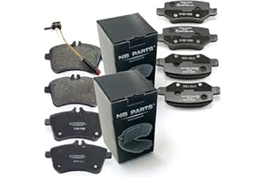‎NB PARTS NB PARTS Bremsbeläge + Warnkontakt vorne hinten passend für Mercedes-Benz A B-Klasse W169 W245