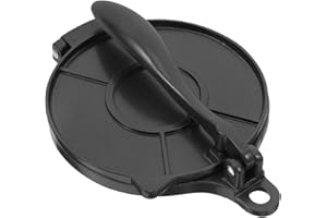 Gatuida Prensa para Tortillas de Aluminio con Mango Herramienta para Hacer Tortillas y Pan Plano Prensador para Masa de y Maíz Fácil Uso y Limpieza