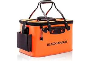 ‎BLACKPEANUT Eimer für Angelköder, Verschiedene Größen und Farben, Robustes Angelzubehör, Halten Sie Ihre Köder länger am Leben, Anglereimer für Fischer (30L, Orange)