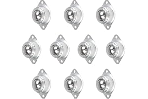 MOROBOR 10Pcs Roller Ball Transfer Bearing, Carbon Steel Round Ball Transfer Unit Universal Rotation Ball Casters for Conveyor, Roller Stand, Transmission
