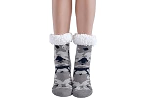 Hisonwel Chaussette Antiderapante Enfant, Chaussettes Chaudes Enfants,Noel Hiver Antidérapantes Cadeau Chaussettes