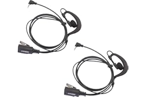 COODIO 2 x Motorola TLKR Radio Oreillette 1-Pin Style G KIT PIéTON Écouteur Casque Microphone pour Motorola TLKR Talkie Walkie Radio