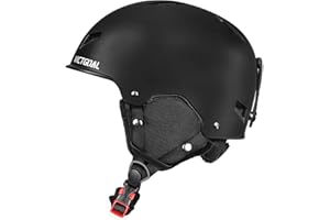 Victgoal Ski Helmet for Men Women, Good Ventilation Snowboard Helmet with Warm Earmuffs, Safety Adjustable Ski Helmet M/L Size for Skiing Snowboard Winter Sports