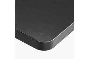 ‎ALLDREI ALLDREI Tischplatte 140 x 80 cm, 2,5 cm Schreibtischplatte stark, Perfekt für höhenverstellbare Schreibtische, Esstisch, Tischplatte aus MDF-Material (Schwarz)
