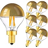 karedle oard 6er Pack G45 Kopfspiegellampe Golden LED Glühbirne E14-Sockel Edison Lampe ersetzt 40 Watt, 4W, 240 Lumen, 2700K