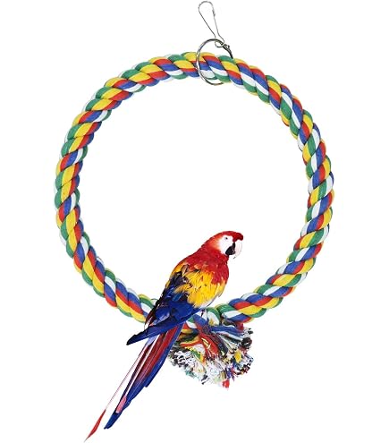 Set Di 2 Reti Da Arrampicata In Cotone Per Piccoli Animali – Amaca Per Ratti, Criceti E Pappagalli, Con 4 Ganci!