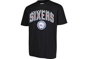 Ultra Game NBA Official Men’s Super Soft Supreme T-Shirt - Unisex, Philadelphia 76ers, Black, X-Large
